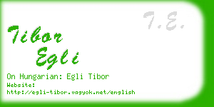 tibor egli business card